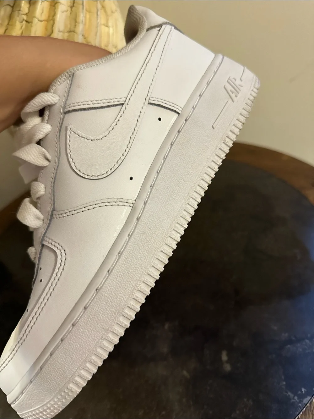 Nike Kids White Low-Top Leather Sneakers
